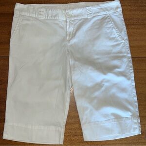 Lacoste White Bermuda Shorts